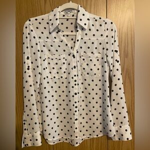 Express Portofino Polka Dot Blouse XS